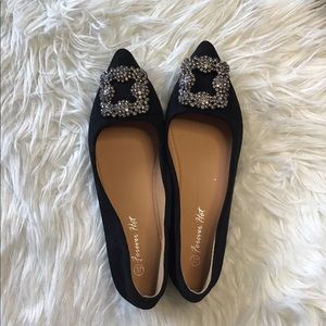 Forever Hot Black Pointed Loafers